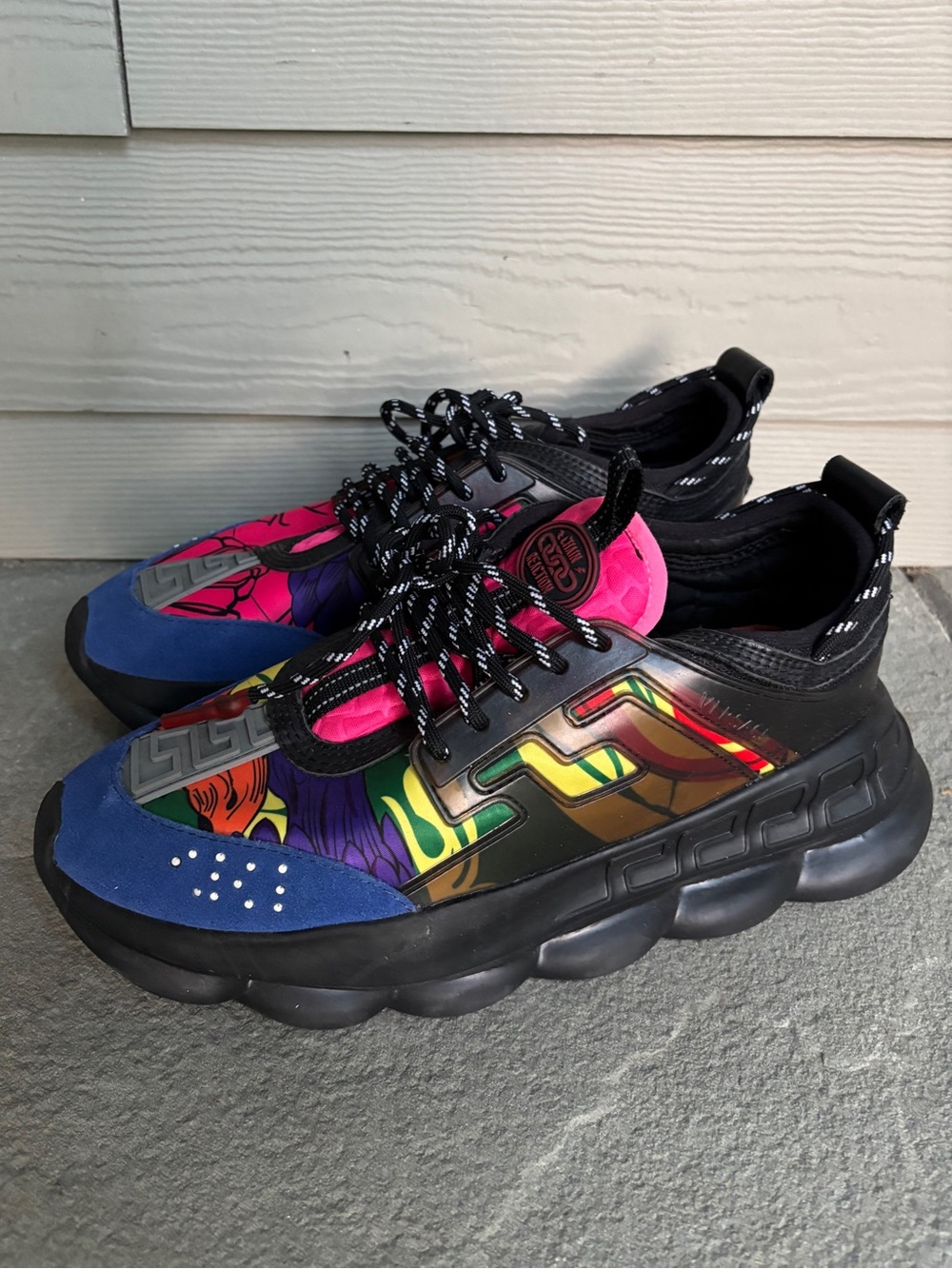 Versace Chain Reaction Black Mutli Size 10 / 43